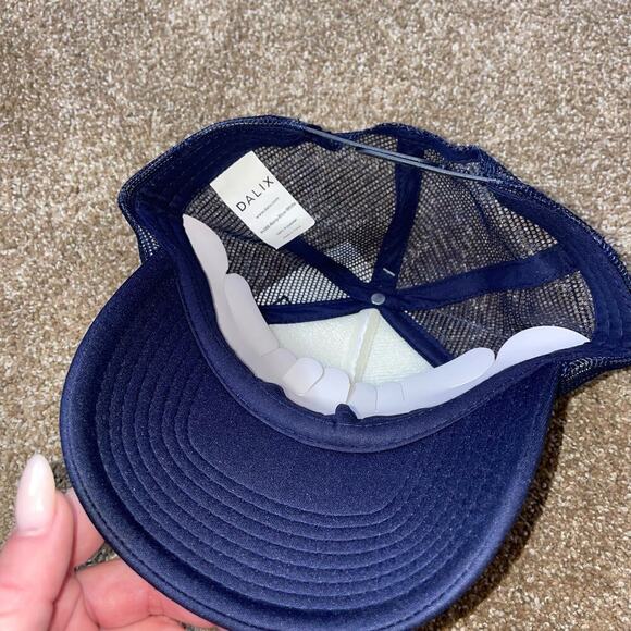 trucker hat netted back adjustable baseball cap Navy/white crafters special NEW - Picture 2 of 4